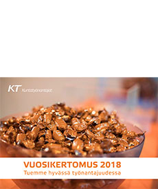 KT:n vuosikertomuksen 2018 kansi.