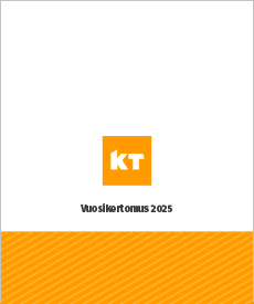 KT:n vuosikertomuksen 2025 kansi.