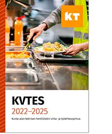 KVTES 2022 - 2025 -sopimuksen kansi.