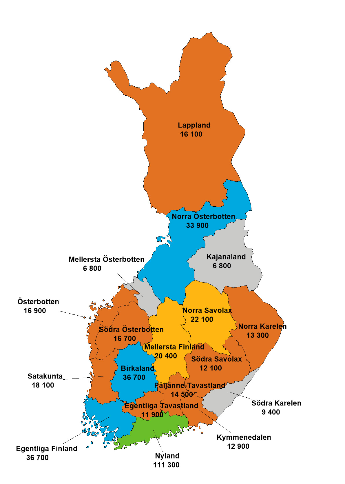 Personalen efter landskap 2017