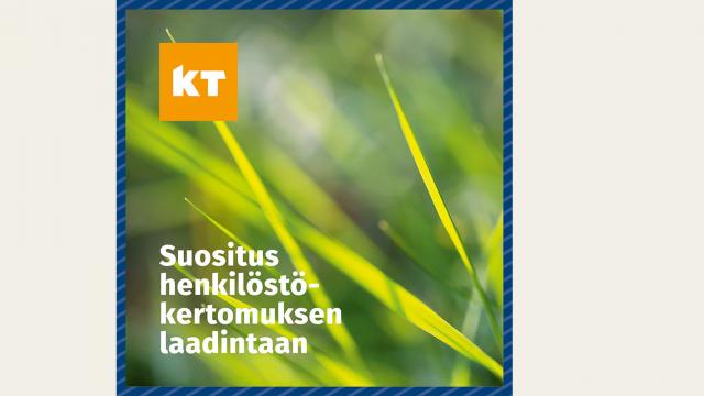 Suositus henkilöstökertomuksen laadintaan -julkaisun kansikuva