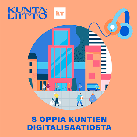 8 oppia kuntien digitalisaatiosta -podcastin logo