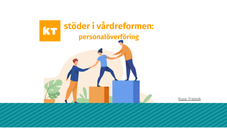 KT stöder i personalöverföringarna i vårdreformen. Bild: Freepik.