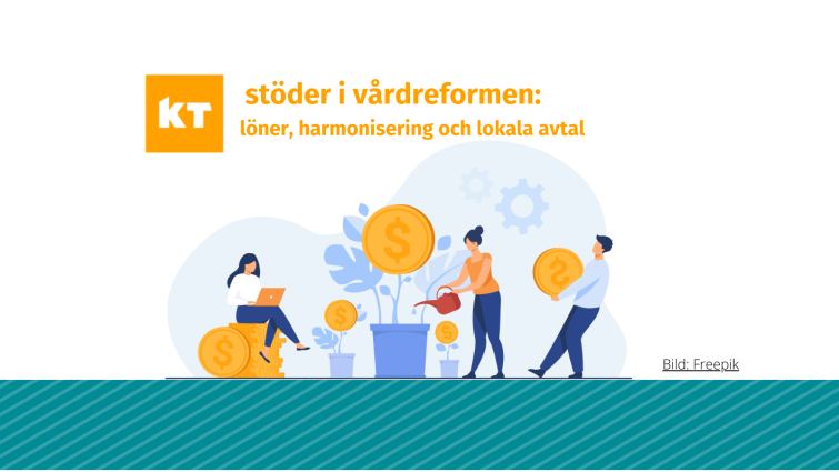 KT stöder i löneharmonisering och lokala avtal i vårdreformen. Bild: Freepik.