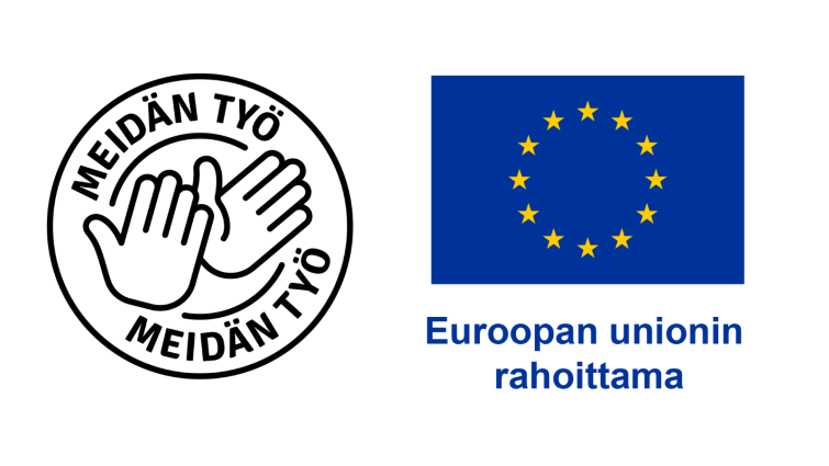Meidän työ on Euroopan sosiaalirahaston rahoittama hanke.
