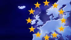 EU-tähtilippu Euroopan kartalla, Kuva: Pixhill.