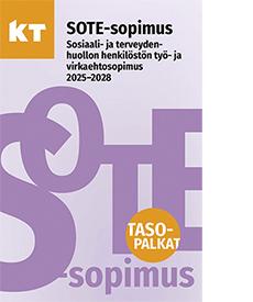 SOTE-sopimus 2025-2028, tasopalkat -kirjan kansi.