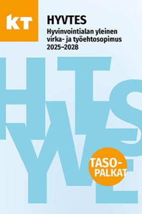 HYVTES 2025-2028, tasopalkat -sopimuksen kansi.