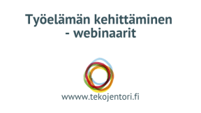 Työelämän kehittäminen -webinaarit logo
